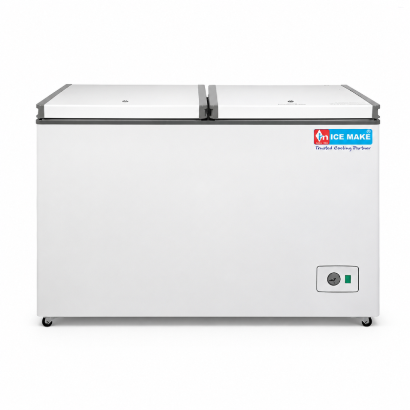 ICE MAKE Hard Top Deep Freezer 300 L Double Door Convertible