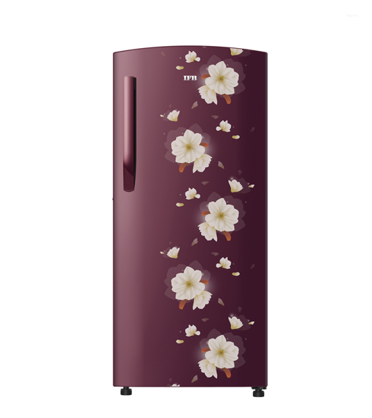 IFB Metal-Cool 187 L 2 Star Direct Cool Refrigerator, Flower Pattern, Floral Falls Red, Fixed Speed Compressor 2025