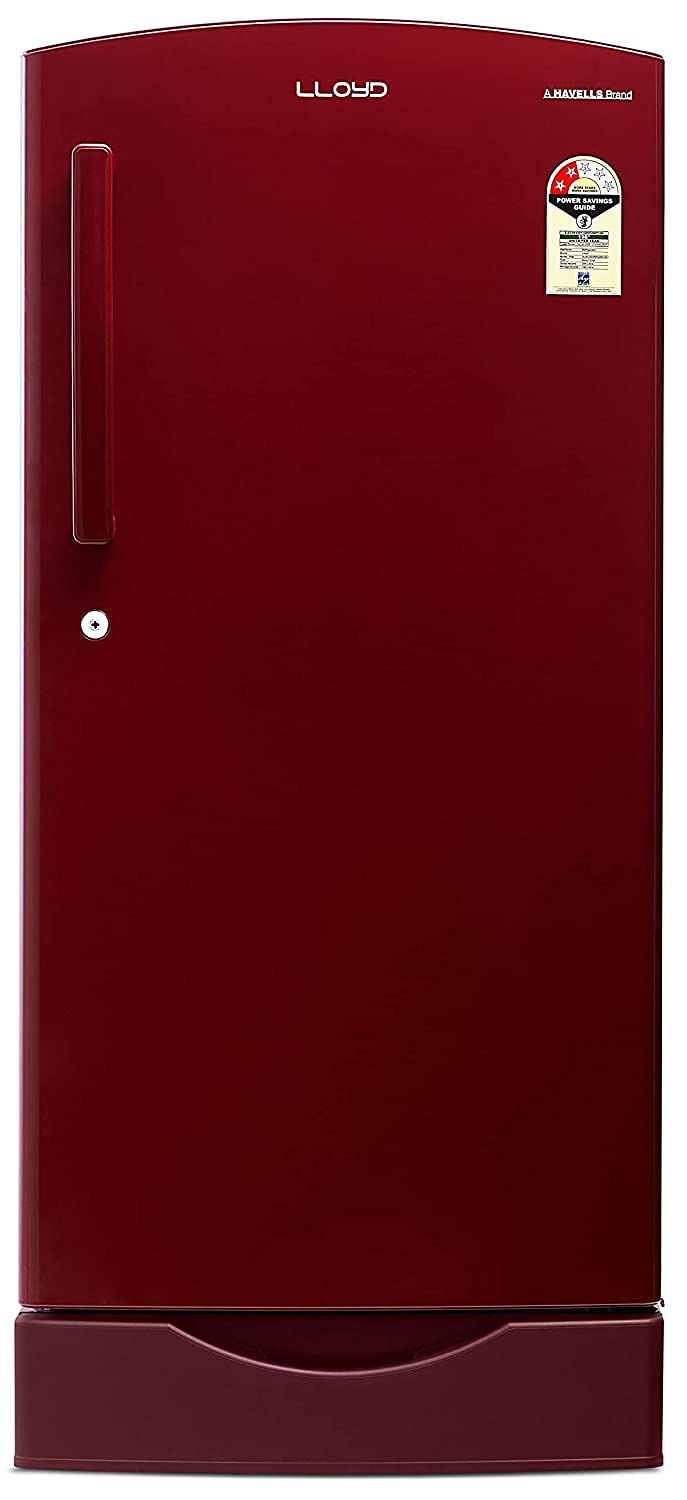 Lloyd 200 L 2 Star Direct Cool One Door Refrigerator (GLDC212SRRS2EB, Royal Red)