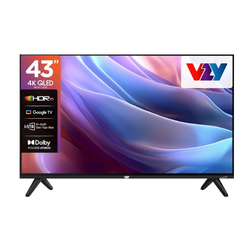 VZY 43 Inch Full HD Smart Google TV (Dolby Audio, HDR10, Voice Remote, Chromecast, 20W Sound, 20 OTT Apps, 12 Months DTH HD Pack, 3 Years Warranty)