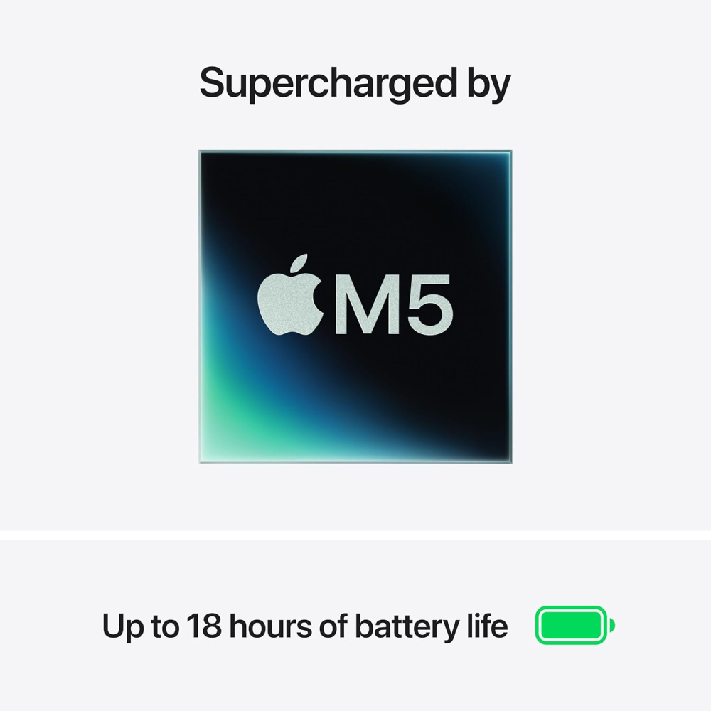 Apple MDHE4HN/A MacBook Air 13 (10-core Apple M5 Chip/16 GB/512 GB SSD/Mac OS/Liquid Retina), 34.46 cm (13.6 inch), Midnight