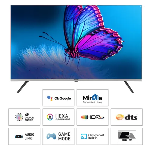 Panasonic 55 inches 139cm 4K Ultra HD Smart LED Google TV TH-55MX740DX (Black, 4K Color Engine, HDR 10, Dolby Digital, Chromecast Built-In)