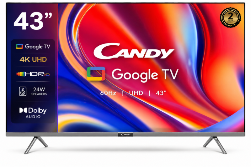 Candy 43 Inch 4K Ultra HD Smart LED TV – CA43U50LED