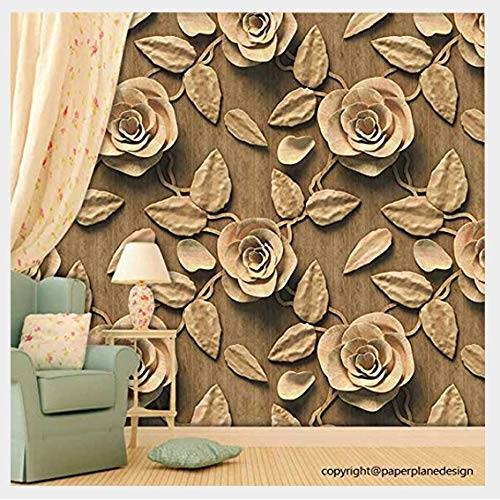PAPER PLANE DESIGN Self Adhesive Wallpaper Floral Theme Matte Finish (10 Square Ft.)