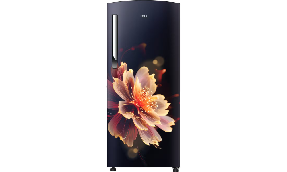 IFB 197 L 3 Star Direct Cool Refrigerator, Flower Pattern, MYSTIC BLOSSOM BLUE, Fixed Speed Compressor 2025