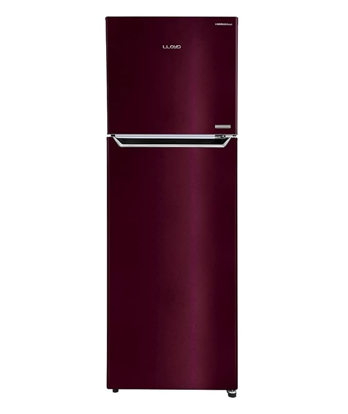Lloyd 310 L 2 Star Inverter Frost Free Double Door Refrigerator (GLFF312AMWT1PB, Metallic Wine)