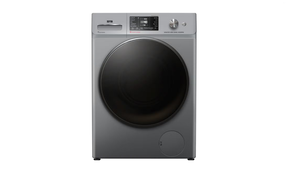 IFB Senator MSN 8012K 8 Kg Metallic Silver Front Load Washing Machine with AI Technology, Wi‑Fi, Voice Control & Power Steam