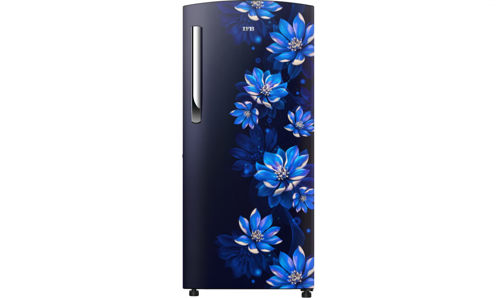 IFB Metal-Cool 187 L 2 Star Direct Cool Refrigerator, Flower Pattern, LUSH BLUSH BLUE + BLACK PED, Fixed Speed Compressor 2026